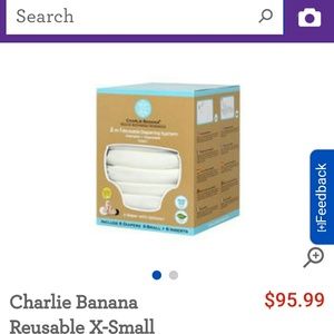 Charlie banana clothes diapers w/ liners NWOT